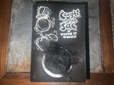 VTG NOS Caught In The Sac Cat In A Bag Watch It Wiggle Toy NIB