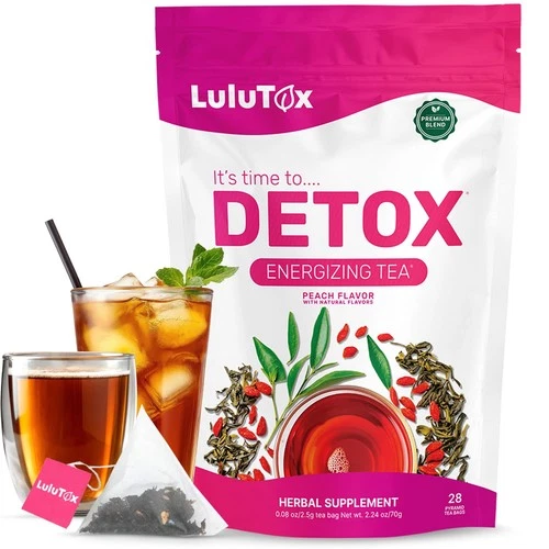 LULUTOX Detox Tea - Herbal Blend with Dandelion, 28 Count Pack of 1