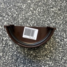 Marley gutter Half Round Stop End - In Brown - Pack Of 7