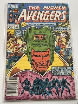 Avengers #243   Marvel (1984) 8.5 VF+ Absolute Vision | Joe Sinnott cover