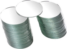 Suwimut 100 Pack Small round Mirrors for Crafts, 3 Inch Circle Glass Mirrors Wal
