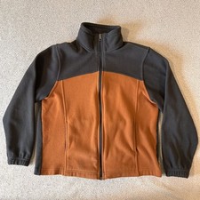 Tek Gear 2-Tone Orange Fleece Jacket Full Zip Pockets Youth Boys Size M 10/12