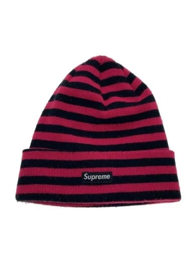 Casquette tricot suprême 13 Aw rayée sans bonnet acrylique bordure pnk homme AEU72