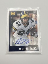 Sean McKeon 2020 Score #410 Signatures Rookie Auto Michigan Wolverines