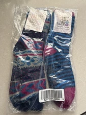 New Muk Luks Cozy Lined Socks - 2 Pair 