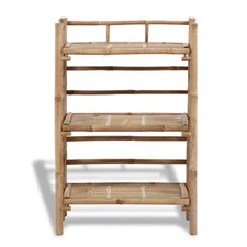 3-Tier Plant Stand Bamboo Outdoor Garden Flower Display Rack Shelf vidaXL