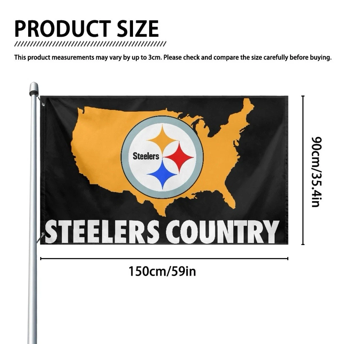 Pittsburgh Fans Football Team House Flag