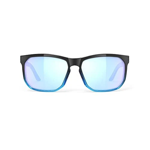 Óculos de sol esportivo RUDYPROJECT Sound Rise preto cristal desbotado brilho azul - Imagem 2 de 4