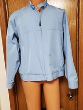 XL vtg London Fog jacket men Blue harrington bomber 80s USA made pastel Powder