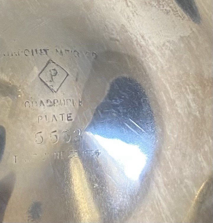 RARE Art Nouveau Serving Bowl. Quadruple Silver Plate. Pairpoint Co. Circa 1904