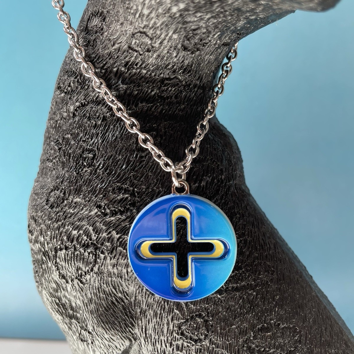 Homer Gradient Plus Pendant Chain Necklace - Blue | eBay