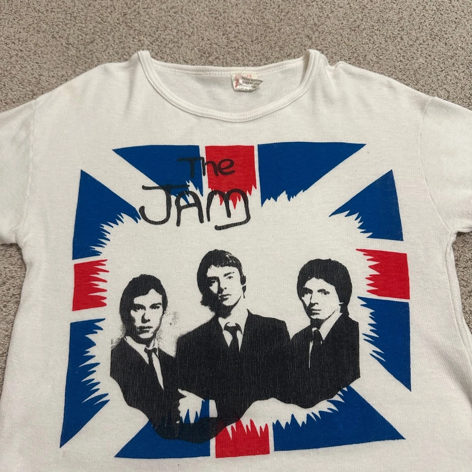 VINTAGE 70s RARE THE JAM PAUL WELLER MOD CLASH PUNK ROCK TOUR CONCERT T-SHIRT - Image 3 of 4