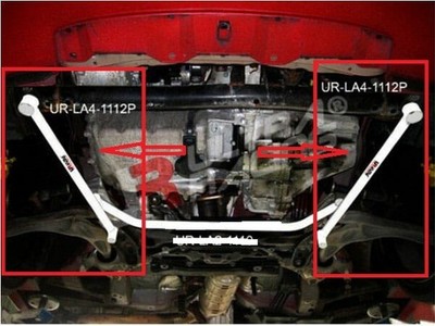 ultra racing Front Lower Bar For 2007-11 HONDA CIVIC TYPE R FN2 2.0 Member Brace