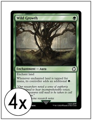 4x Wild Growth, Fallout Commander, Magic the Gathering, MTG NM