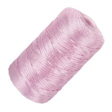 Nylon String Cord 2.5mm x 218Yards Rope Braided Thread Beading Cord,Light Pink