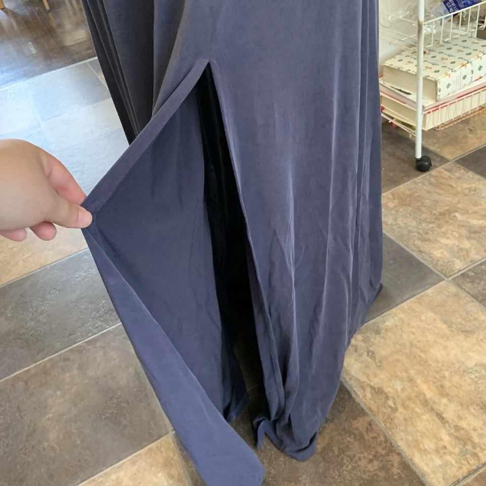 Maxi Vestido Sanna Moulinette Soeurs Anthropologie Azul Índigo Sobrepelliz Talla XS Foto 4 de 4