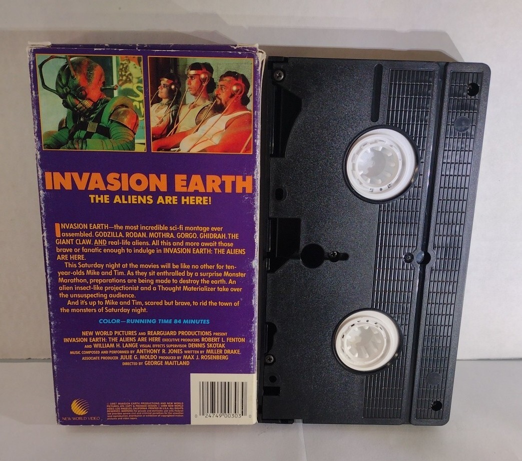 Invasion Earth: The Aliens Are Here! VHS (1987) New World