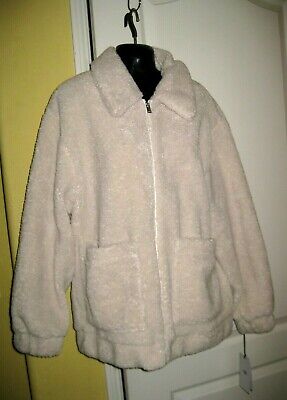 UGG JACKELINE TEDDY BEAR JACKET WOMEN SIZE LARGE WHITE | eBay