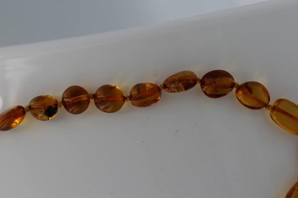 Collar De Ámbar Aproximadamente 45 Cm Perlas De Ámbar Top - Imagen 2 de 4