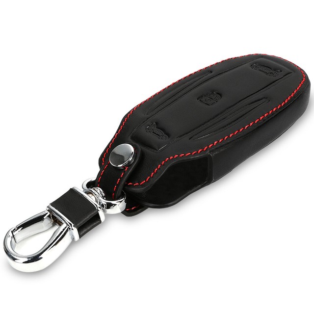 Car Key Fob Cover For Tesla Model X Pu Leather Case