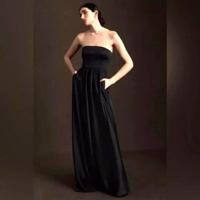 BHLDN SPECIAL OCCASION DRESS 6 ELSIE BLACK ANTHROPOLOGIE EVENING LONG NWT $248