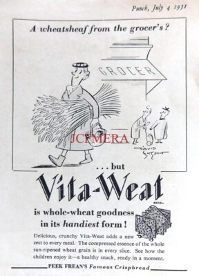 VITA-WEAT Knuspelbrotkekse David Langdon ANZEIGE: Kleindruck 1951 670/114