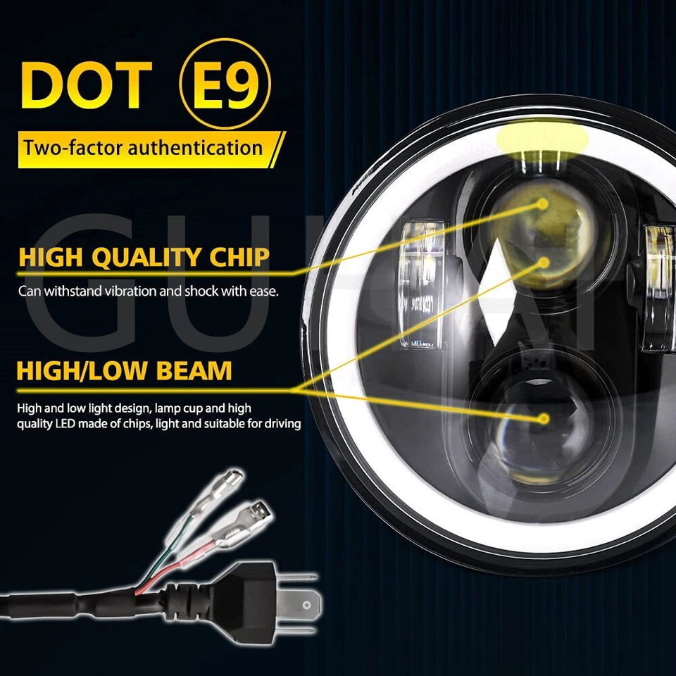 Faros LED redondos 4 piezas para camioneta GMC C15/C1500 1961-1972 C2500 5,75" 5-3/4" Foto 2 de 4