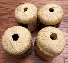 Lot Of 4 New Primavera Giovanni Ribbon Yarn 361 Sun Glow 100% Cotton 7oz