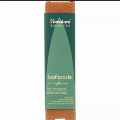 NIB Fluoride Free Himalaya Herbals Toothpaste Neem & Pomegranate 5.29 oz Paste