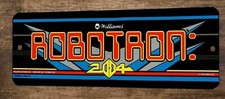 the Robotron 2084 Arcade 4x12 Metal Wall Video Game Sign Poster