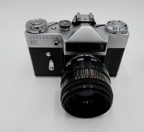 Revueflex E Spiegelreflexkamera + Helios 44-2 2/58 Guter Zustand - Bild 3 von 13