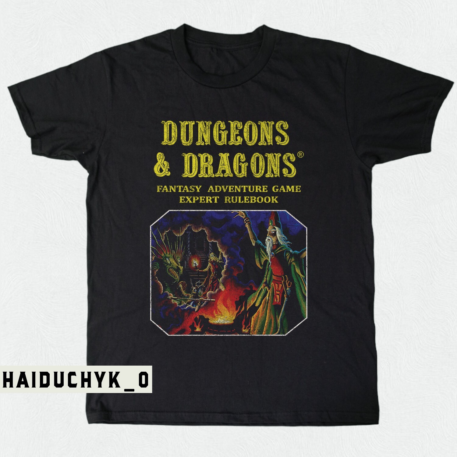 Dungeons and Dragons Fantasy Adventure  Unisex Black T-shirt Size S-5XL