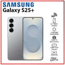 Samsung Galaxy S25+ Plus 5G 12GB+256GB SILVER Dual SIM Unlocked Cell Phone