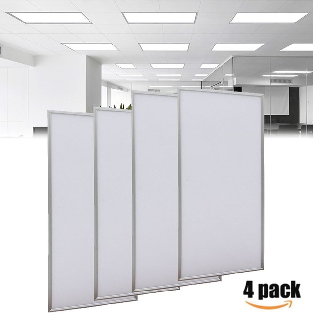 4x Rectangle 2x4ft 72w Led Troffer Panel Light Recessed Dropped