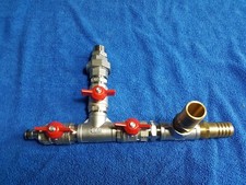 BAFFLED WATER TANK SETUP DUAL FEED OUTLET INLET MAINS HOSE FEED DRAIN STAIN/ST