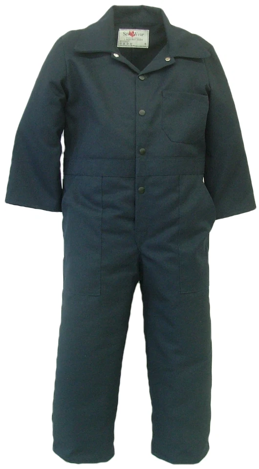 Canadian Made Kids Coveralls NEW! Navy Blue, poly/cotton blend with zipper - Image 4 of 4