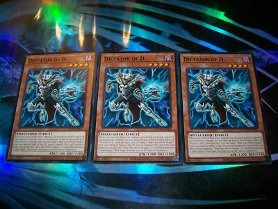 3x Dictator of D. 1st Edition Common SDWD-EN015 Yu-Gi-Oh!