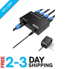 HDMI Splitter 1x4 Power 4 Ports 4K 30Hz 3D Full HD for PS4, HDTV, Monitor