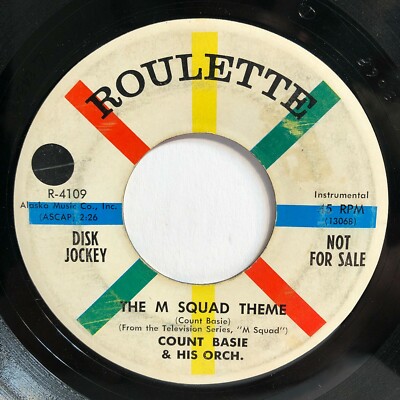 Count Basie 45 ''M Squad / Late Show'' 1958 Roulette jazz 7'' PROMO vinyl record VG