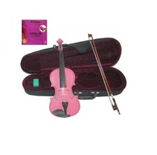 Pink Violin,Case,Bow,Bridge,Rosin Extra E String 4/4 3/4 1/2 1/4 1/8 1/10 1/16