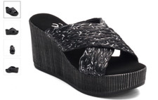 Onex Briget Black Wedge Sandal Women's sizes 6-11/NEW  