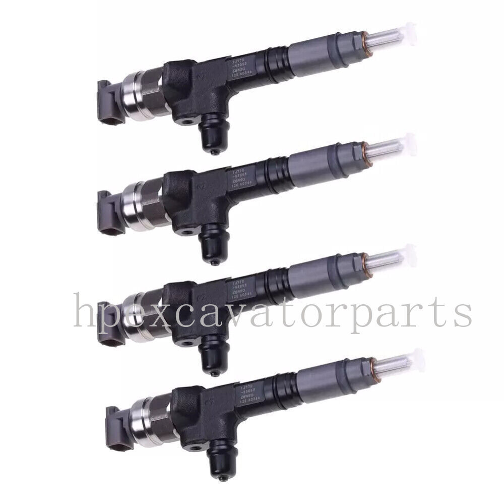 1J770-53053 4x Fuel Injectors for Kubota M7060HD12 SSV75 SSV75C