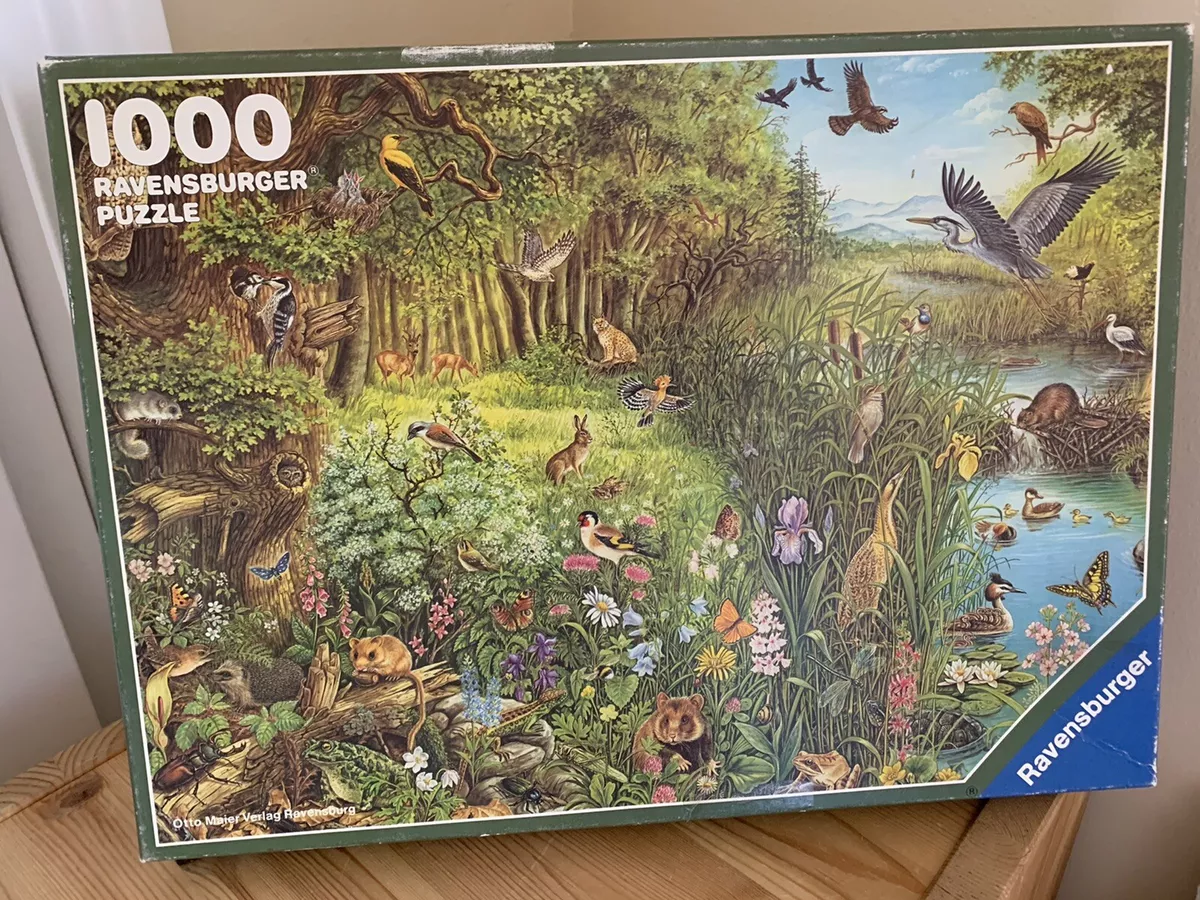 Ravensburger Endangered Species Puzzle 1000 Woods Forest Pond