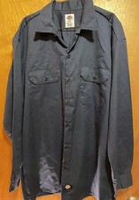 Men's Dickies Long-Sleeve Work Shirt - Blue - Size XL 