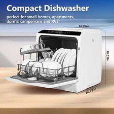 Countertop Dishwasher 5L Built-in Water Tank Inlet Hose 6 Program 9