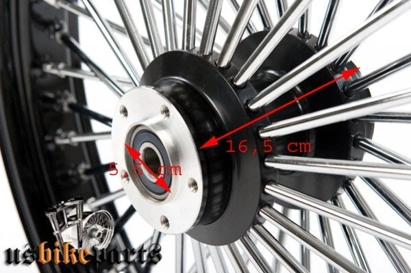 18x3,5 Big Fat King Spoke Felge vorne passend für eine Scheibe Harley Davidson  - Bild 4 von 4