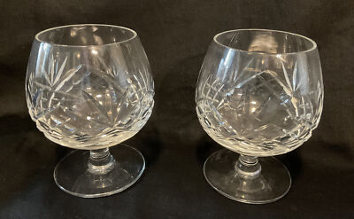 2 VINTAGE KRISTALL BRANDY GLAS BALLON 4'' MANN HÖHLE PARTY ABENDESSEN TRINKEN PORT KURZ