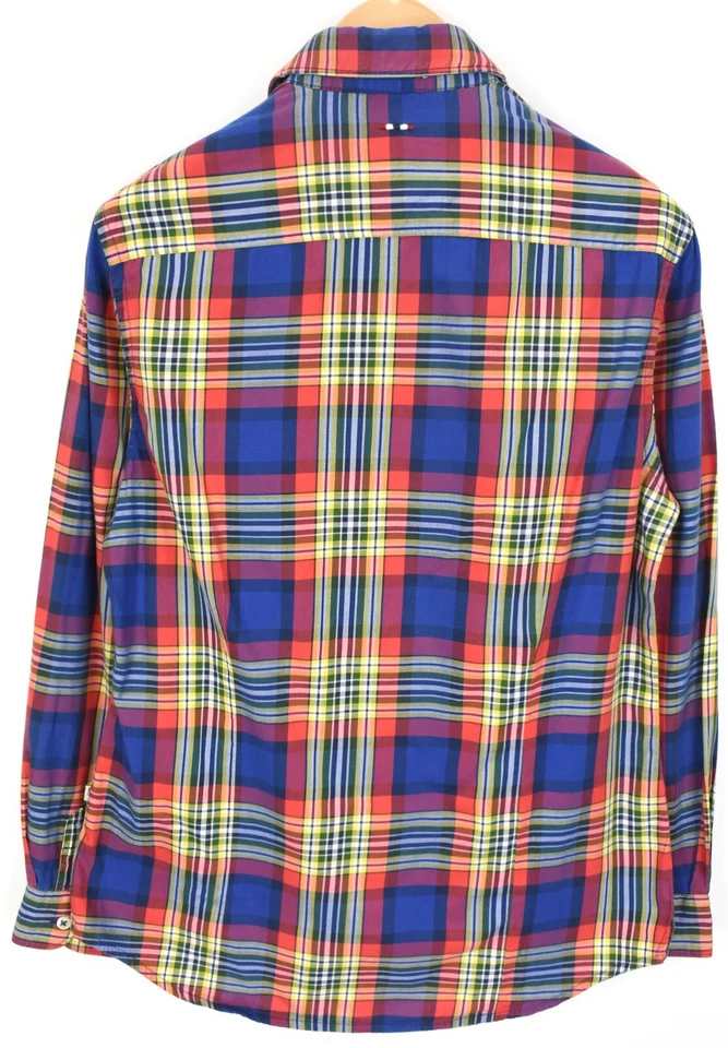 Camisa Napapijri N0YF4B Calce Ajustado Hombres M Ocio Patrón Propagación Cuello Foto 2 de 4