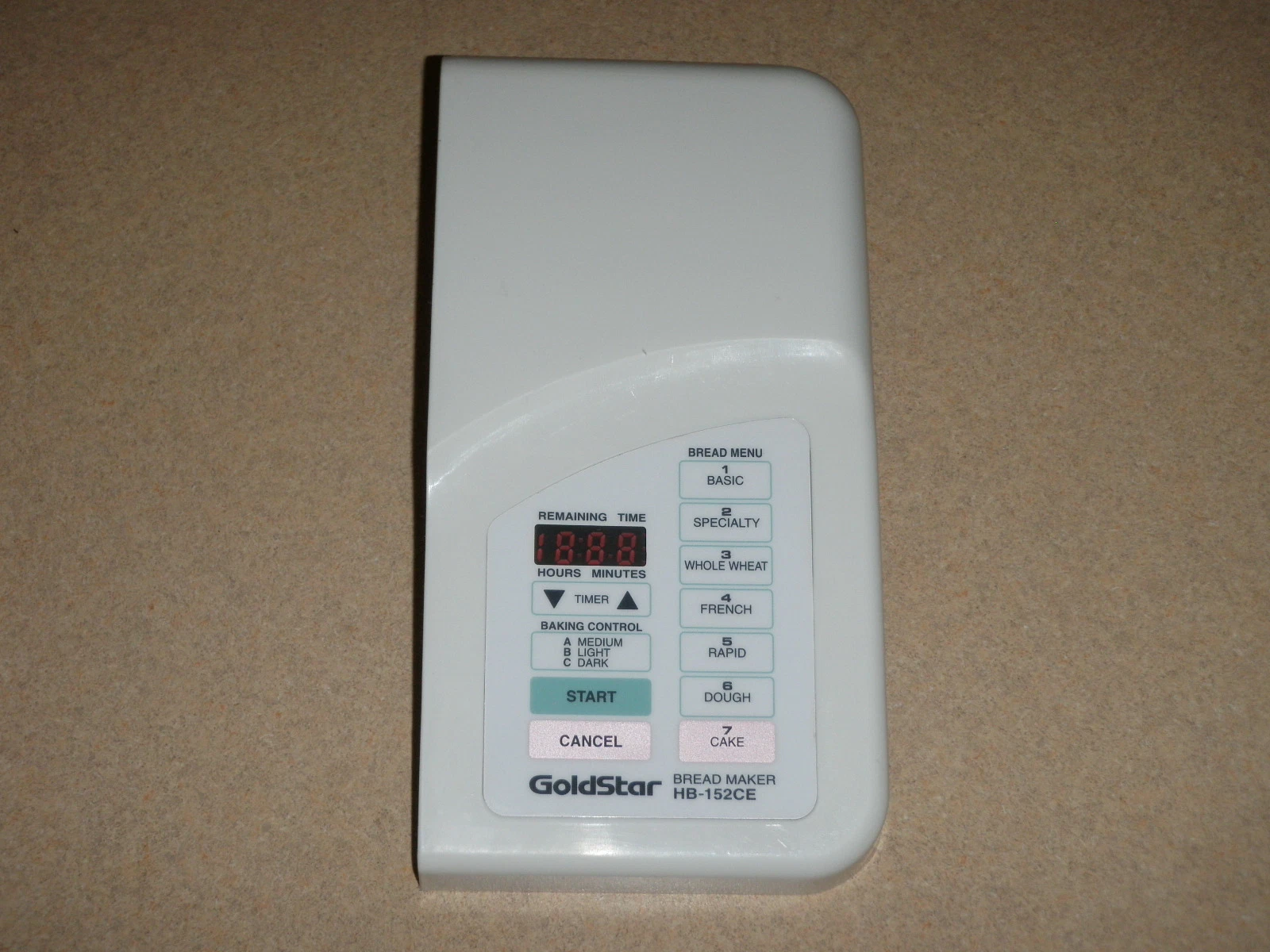 Goldstar Bread Maker Machine Control Panel & PCB for Model HB-152CE