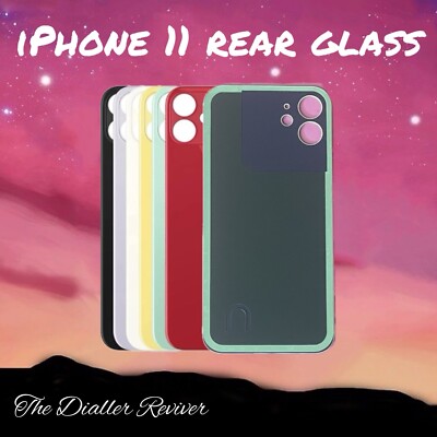 Für iPhone 11 Rückseite Glas - Rückseite Akkudeckel Ersatz mit großem Kameraloch
